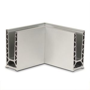 profilo in alluminio anodizzato / ad angolo / per parapetto / prefabbricato