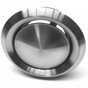 griglia di ventilazione in acciaio inox / rotonda / regolabile / per il soffiaggio e la ripresa d'aria