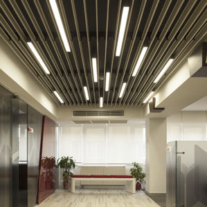 controsoffitto in metallo / a quadrotte / a doghe / decorativo