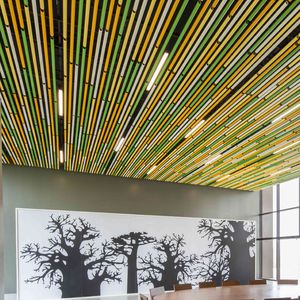 controsoffitto in metallo / a doghe / decorativo