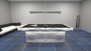 tavolo da biliardo design originale / trasformabile in tavolo da pranzo / contract