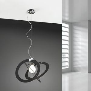 lampada a sospensione / moderna / in metallo / in vetro