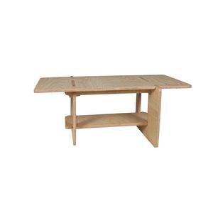 tavolino basso moderno / in legno con vernice di protezione / rettangolare / da interno