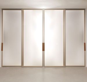 porta da interni / scorrevole / in alluminio / vetrata