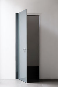 porta interna / battente / in vetro / filomuro