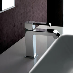 miscelatore per lavabo / in metallo cromato / da bagno / 1 foro