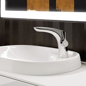 miscelatore per lavabo / da bancone / in metallo cromato / da bagno