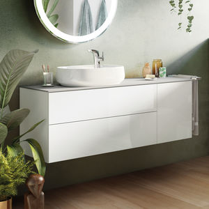 mobile lavabo a muro / in agglomerato / moderno / con cassetti