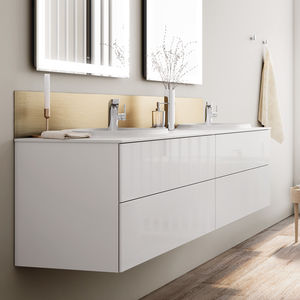 mobile lavabo doppio / sospeso / in agglomerato / moderno