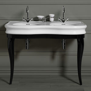 mobile lavabo a muro / in legno / moderno