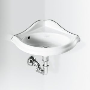 lavabo sospeso / d'angolo / in ceramica / moderno