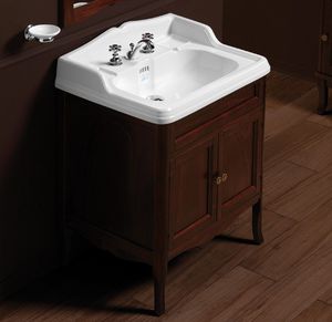 mobile lavabo da appoggio / in noce / classico / con cassetti