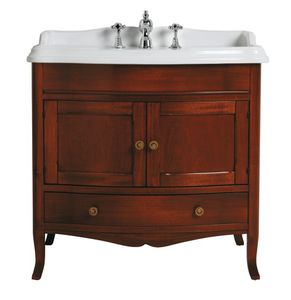 mobile lavabo da appoggio / in noce / classico / con cassetti