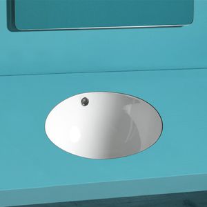 lavabo sottopiano / tondo / in ceramica / moderno