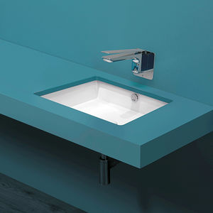lavabo sottopiano / rettangolare / in ceramica / moderno