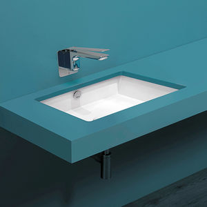 lavabo sottopiano / rettangolare / in ceramica / moderno