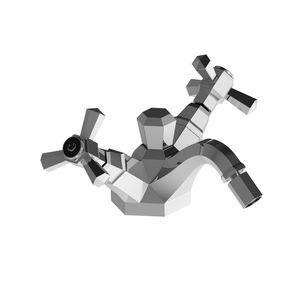 miscelatore doppio comando per bidet / da appoggio / in metallo cromato / in bronzo