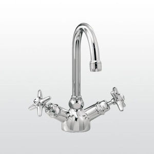 miscelatore doppio comando per lavabo / da appoggio / in ottone / in nichel