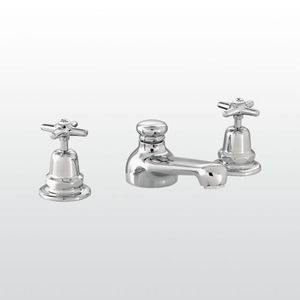 miscelatore doppio comando per vasca / da bancone / in metallo cromato / da bagno