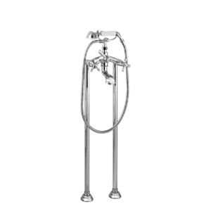 miscelatore doppio comando per vasca / da parete / in metallo cromato / da bagno