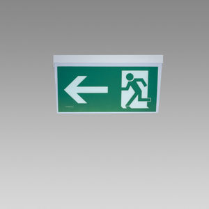 illuminazione di emergenza da soffitto / sospesa / rettangolare / LED