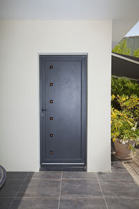 porta d'ingresso / battente / in alluminio / a isolamento termico