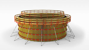 cassaforma circolare / metallo / di grande superficie