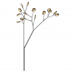 lampada con piede / moderna / in acciaio inossidabile / in vetro