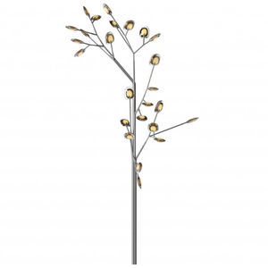 lampada con piede / moderna / in acciaio inossidabile / in vetro
