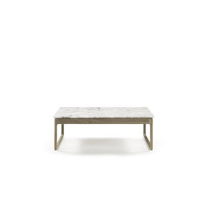 tavolino basso moderno / in marmo / in legno massiccio / rettangolare