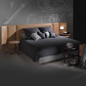 letto matrimoniale / standard / moderno / in tessuto