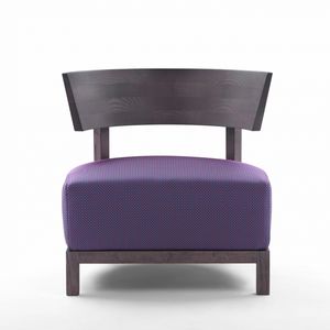 chauffeuse moderna / in tessuto / in pelle / in legno