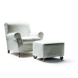 poltrona classica / in tessuto / in pelle / con rotelle