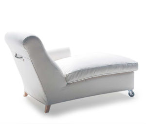 chaise longue classica / in tessuto / in pelle / da interno