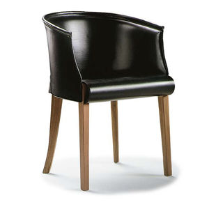 poltrona classica / in legno massiccio / in pelle / bridge