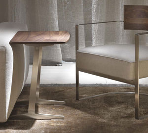 tavolo d'appoggio moderno / in metallo / in legno massiccio / rettangolare