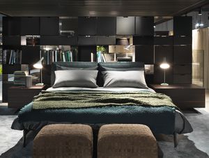 letto standard / matrimoniale / moderno / imbottito