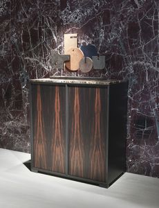 credenza moderna / in alluminio / in legno / in vetro