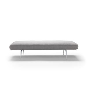 divanetto imbottito moderno / in tessuto / in pelle / con rivestimento rimovibile