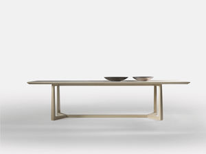 tavolo da pranzo moderno / in legno massiccio / rettangolare