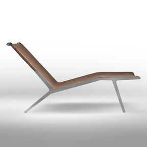 chaise longue moderna / in pelle / in metallo / di Antonio Citterio