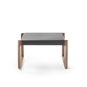 ottomana moderna / in legno / in pelle / da interno