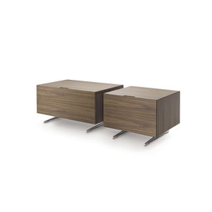comodino moderno / in legno / in alluminio / rettangolare