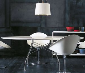 tavolo moderno / in MDF / in acciaio / in laminato