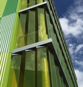 rivestimento di facciata in alluminio / laccato / liscio / a doghe