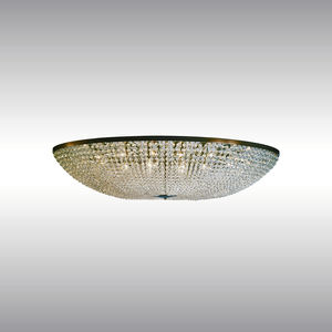 plafoniera classica / tonda / in ottone / in cristallo