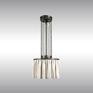 lampadario classico / in ottone / in seta / a incandescenza