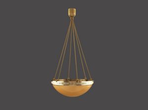 lampada a sospensione / classica / in vetro soffiato / in ottone