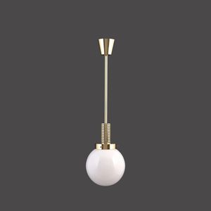 lampada a sospensione / classica / in vetro soffiato / in ottone
