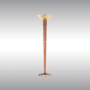 lampada da terra / classica / in ottone / in faggio